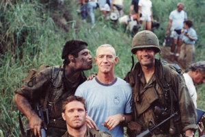 SgtStanley on Tour of Duty set with Terence Knox, Stephen Caffrey, and Tony Becker